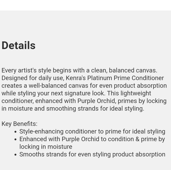 KENDRA PRIME SHAMPOO & PRIME CONDITIONER SET - Picture 6 of 7